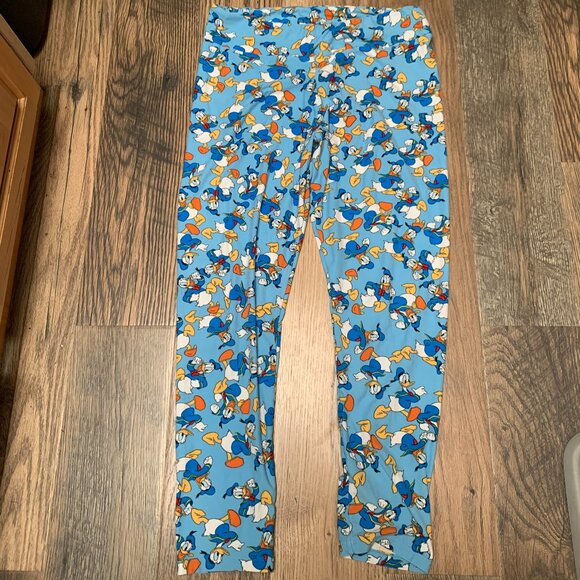 LuLaRoe Pants - LulaRoe Ladies Tall & Curvy Light Blue Donald Duck Leggings